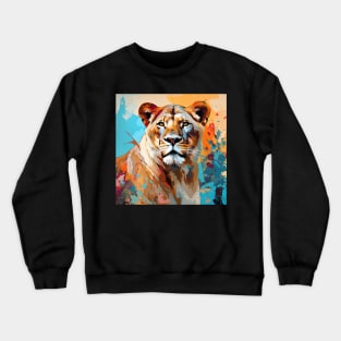 Lioness Painting Crewneck Sweatshirt